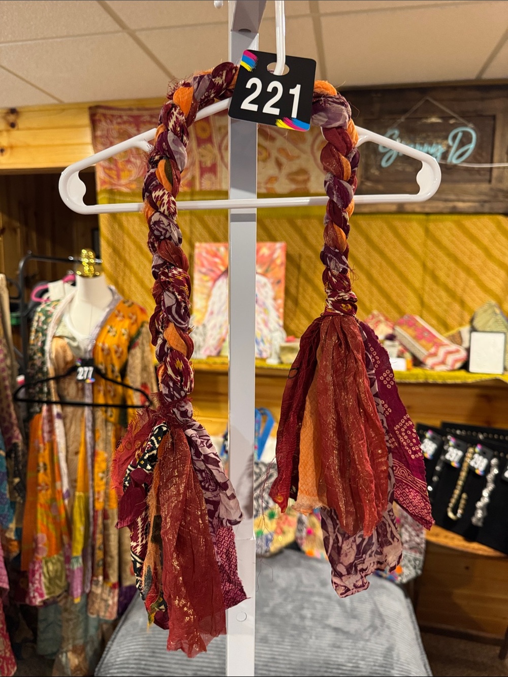 221 Braided hair, wrap, or Twilly